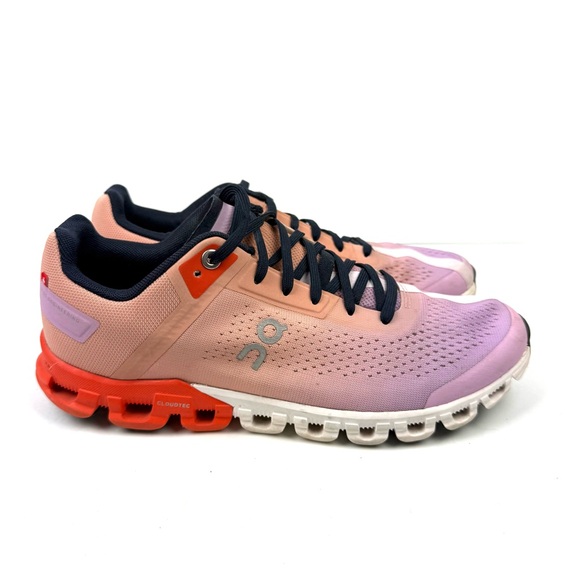 On Cloud Running Shoes‎ 7.5 Cloud Flow Rose Fiji Lace Up Womens Sneakers - Picture 3 of 10